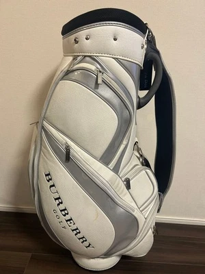 Burberry White/Silver Women's cart bag golf carry caddy bag rare japan used - Image 1 of 4