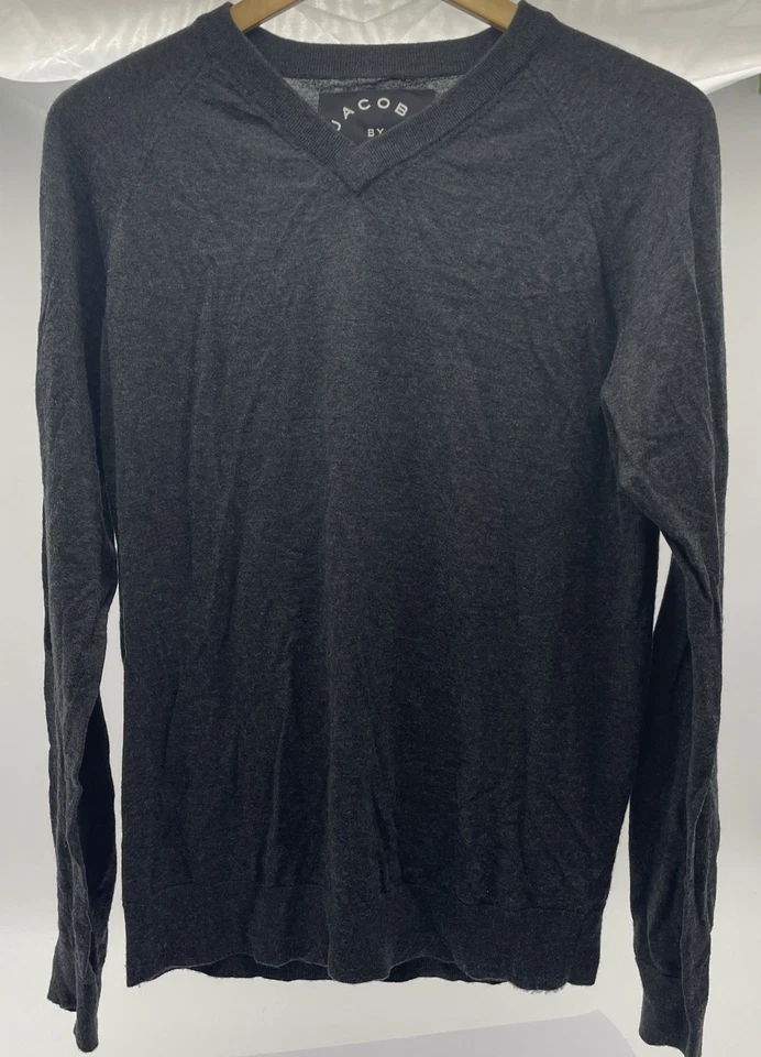 Женский пуловер Marc Jacobs 100% кашемир с V-образным вырезом свитер уголь размер большой - Изображение 1 из 4
