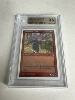 Barbarian Horde MTG Portal Three Kingdoms Beckett 9.5 - Image 1 of 2