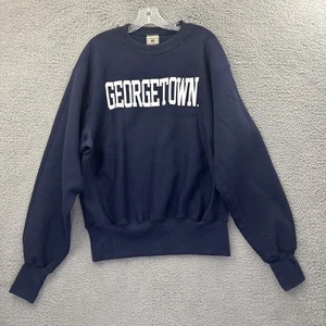 Vintage 90s Lee Cross Grain Georgetown Sweatshirt Reverse Weave Men's Medium - Picture 1 of 8