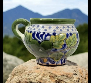 Talavera Mexican Pottery La Corona Tiax Mex Art Coffee Cup - Picture 1 of 8