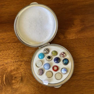 Kameleon Jewel Pop Lot - Compact Full Of 14 JewelPops Sterling Silver & Gemstone - Picture 1 of 5