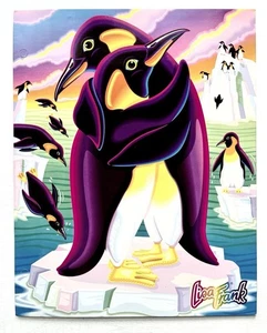 VTG Vintage Lisa Frank, Arctic Penguin Binder Pocket Folder, NEW, Unpunched - Picture 1 of 3