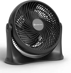 COMFORT ZONE 8-Inch Turbo High Velocity Desk Fan 3-Speed 180° Tilt OPEN BOX - Picture 1 of 2