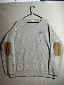 Herren Peter Millar Pullover mit Rundhalsausschnitt. " Warm. Medium. Erin Hills. Grau. Ellenbogen Patch - Bild 1 von 11