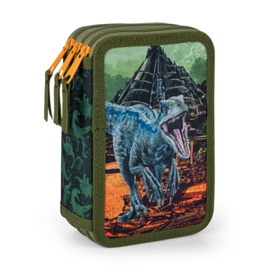 Jurassic World Dino Dinosaurier Federtasche Mäppchen Federmäppchen T-Rex 3-Fach