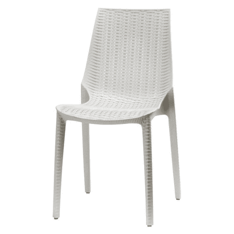 SEDIA IMPILABILE LUCREZIA POLIPROPILENE RATTAN BRONZO BAR HOTEL GIARDINO SCAB