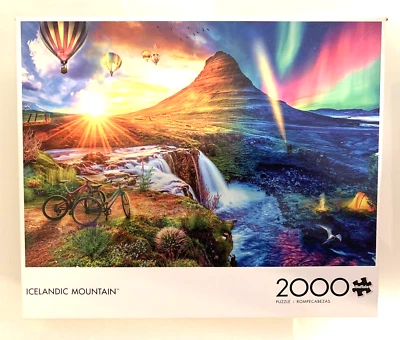 Buffalo Games Icelandic Mountain 2000 Piece Jigsaw Puzzle  38.5 x 26.5 FREE SHIP - Image 1 of 3