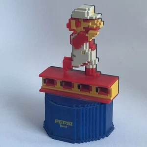 Mario Fire Luigi PEPSI Super Mario Bros. pixcel dot figure bottle cap vintage - Picture 1 of 10