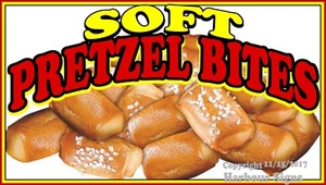 Calcomanía de menú concesión de camión de comida para camión de comida con mordeduras de pretzel suave (elige tu talla) - Imagen 1 de 3