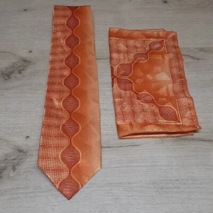 Fratello Krawatte Krawatte handgefertigt orange 100% Polyester 56" 1/2 - Bild 1 von 15