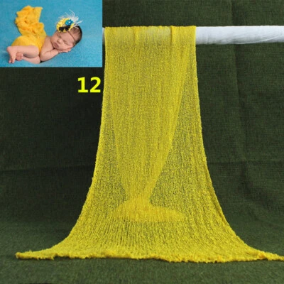 Manta de accesorios para fotografía de recién nacidos de 2 tipos envoltura para bebés color liso o con diadema Foto 1 de 4