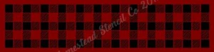 STENCIL 8210 F 6"x24" Buffalo Plaid - Reusable Sign Stencils  - Bild 1 von 1