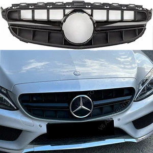For Mercedes C-Class W205 C200 C220 Front Radiator AMG Grille 2014-18 E63S Look - Picture 1 of 19