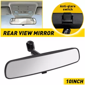 10" Rear View Interior Mirror On Black Car Replacement Day Night Universal - Picture 1 of 12