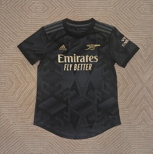 Genuine SMALL Women's Adidas ARSENAL 22/23 AWAY SHIRT JERSEY Black Official NEW - Picture 1 of 7