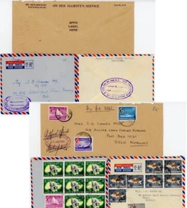 SINGAPORE 3 COVERS to NORWAY MULTI FRANKINGS FORCES AIRMAIL 1962 GURKHA RIFLES - Picture 1 of 3