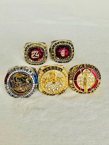 5 Pcs Los Angeles Lakers Kobe Bryant Ultimate Ring Collection Set, US SHIP Cover