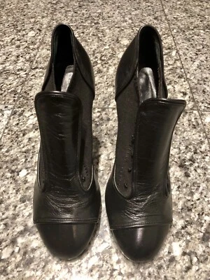 Ботинки на каблуках ROCHAS черная кожа - Изображение 1 из 4