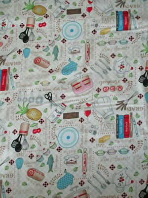 BAKING ITEMS CAKES SPATULA COOKING  BAKING MIT MORE BAKE CUTE COTTON FABRIC FQ - Image 1 of 4