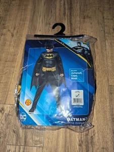 Rubie's DC Comics Batman Boy's Child Costume Jumpsuit Cape Mask Size Large 12-14 - Picture 1 of 6