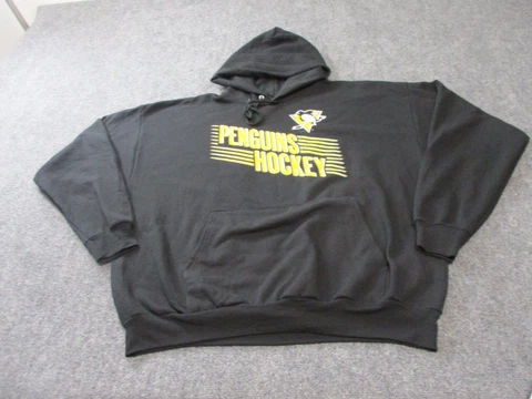 Pittsburgh Penguins Hoodie Men's Extra Large Black Sweatshirt Adult NHL * Cover