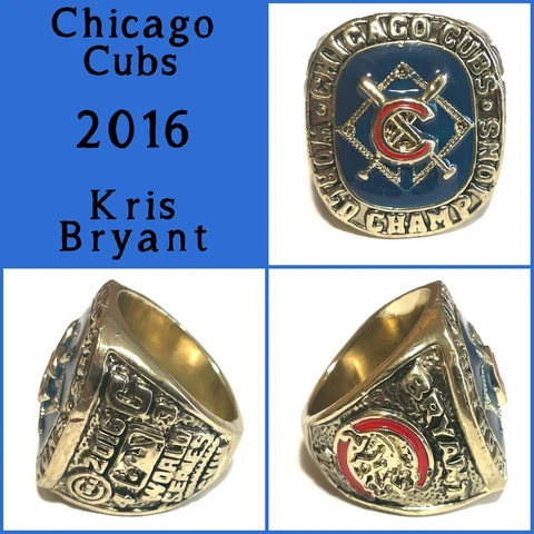 Chicago Cubs Kris Bryant 2016 “Old School” Championship Ring Size 11 Cover