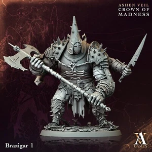 Brazigar (x4)/Velo Ashen - Corona de locura/TTRPG/Wargaming/Mordheim/D&D - Imagen 1 de 4