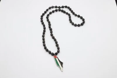 Ожерелье с картой Палестины черное дерево флаг карта бесплатная доставка Палестина ожерелье - Изображение 1 из 4