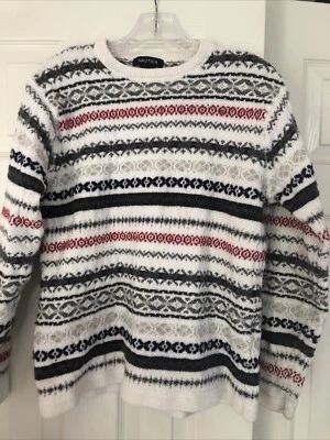 Женский классический уютный свитер-пуловер Nautica Faire Isle средний размер - Изображение 1 из 4