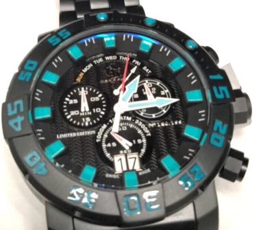 Cronógrafo masculino Invicta SeaBase edição limitada fabricado na Suíça titânio WR1000 - Imagem 1 de 4