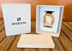 Ryueuya Luxury Designer Stainless Steel Watch Band For Apple Watch 9,8,7,6 NEW - Picture 1 of 6