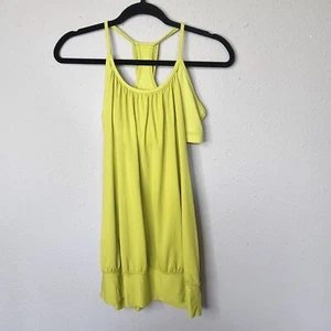 Lululemon No Limits Tank Top Womens 2-4 Small Built In Sports Bra Racerback Neon - Picture 1 of 8