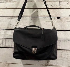 Maletín/bolso para portátil Coach negro con cierre deslizante - Imagen 1 de 17