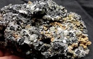 4" CERUSSITE on SPHALERITE from Chihuahua, Mexico FLUORESCENT - Picture 1 of 10