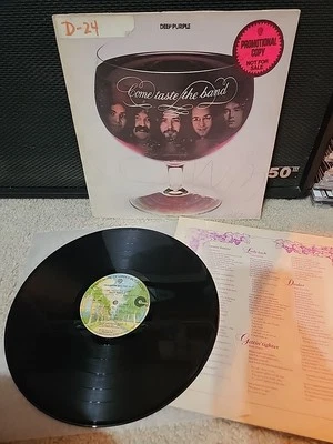 Deep Purple Come Taste The Band Lp Vinyl 1st 1975 PROMO Press W/Insert VG/NM- - Image 1 of 4