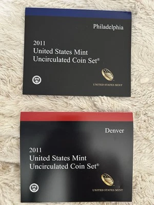 2011 United States Mint Uncirculated Coin Set Philadelphia And Denver  28 Coins - Image 1 of 4