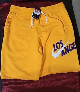 Nike NSW Sportswear Los Angeles Lakers Alumni Athletic Shorts CQ7220-739 Mens L - Picture 1 of 7