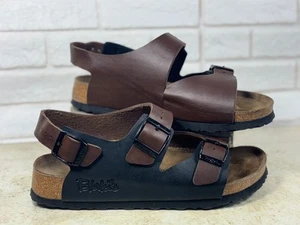 Birkenstock Birki's Milano L6 M4 Gr. 37 N Fit 2-Tone Schwarz Braun Birko-Flor Tragetuch - Bild 1 von 24