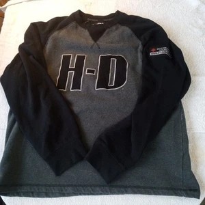 Men’s Harley-Davidson Black & Grey Embroidered Crew Neck Sweatshirt Size XL - Bild 1 von 9