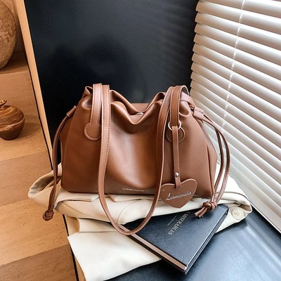 Womens Solid Color Pu Soft Leather Tote Bag For Summer Street Style With - image 1 of 4