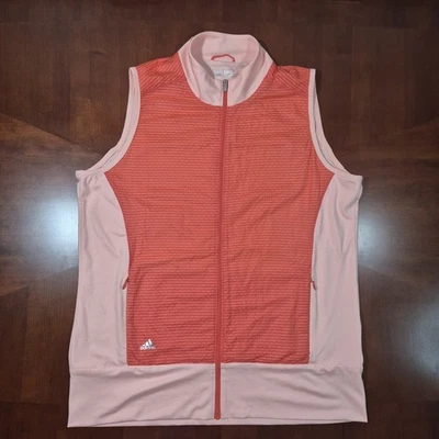 Chaleco de viento técnico coral rosa golf ADIDAS para mujer talla ligera grande Foto 1 de 4