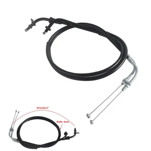 Moto Black Throttle Cable Wires For Yamaha XVS400 XVS650 DS400 DS650 1998-2016 - Picture 1 of 10