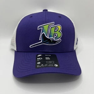Mütze Tampa Bay Rays Nike Rise verstellbar Trucker lila/weiß M/L - Bild 1 von 5