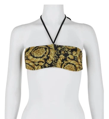 New Authentic Versace Women’s Barocco Printed Bikini Top Size 2 - Image 1 of 4
