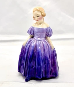 Royal Doulton Marie Girl Purple Dress Figurine Retired HN 1370 4.75” - Picture 1 of 6