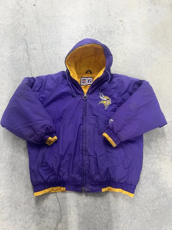 Vintage Logo 7 Minnesota Vikings Winter Jacket Size X Large - Image 1 of 3