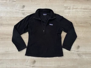 Patagonia Micro D Fleece Women XS Black 1/4 Zip Lightweight Warm Base Pullover - Picture 1 of 10