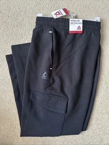 Reebok Herren Jogginghose (Neu mit Etikett) mit Cargotaschen (schwarz) Größe X-Large XL - Bild 1 von 11