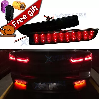 Smoked Lens Bumper Reflector LED Brake Stop Lights For Mitsubishi Lancer EVO X - Image 1 of 4